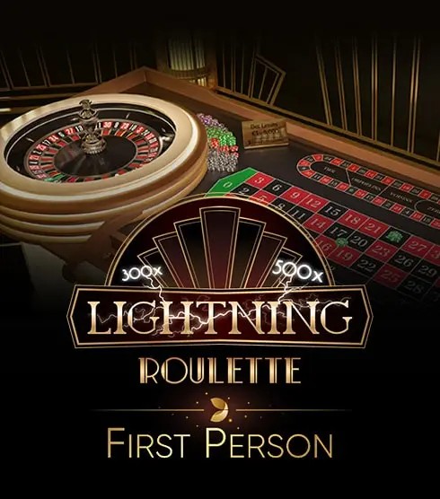 First Person Lightning Roulette slot icon by Evolution, available at ESC Casino