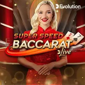 Super Speed Baccarat slot logo by Evolution at ESC Casino